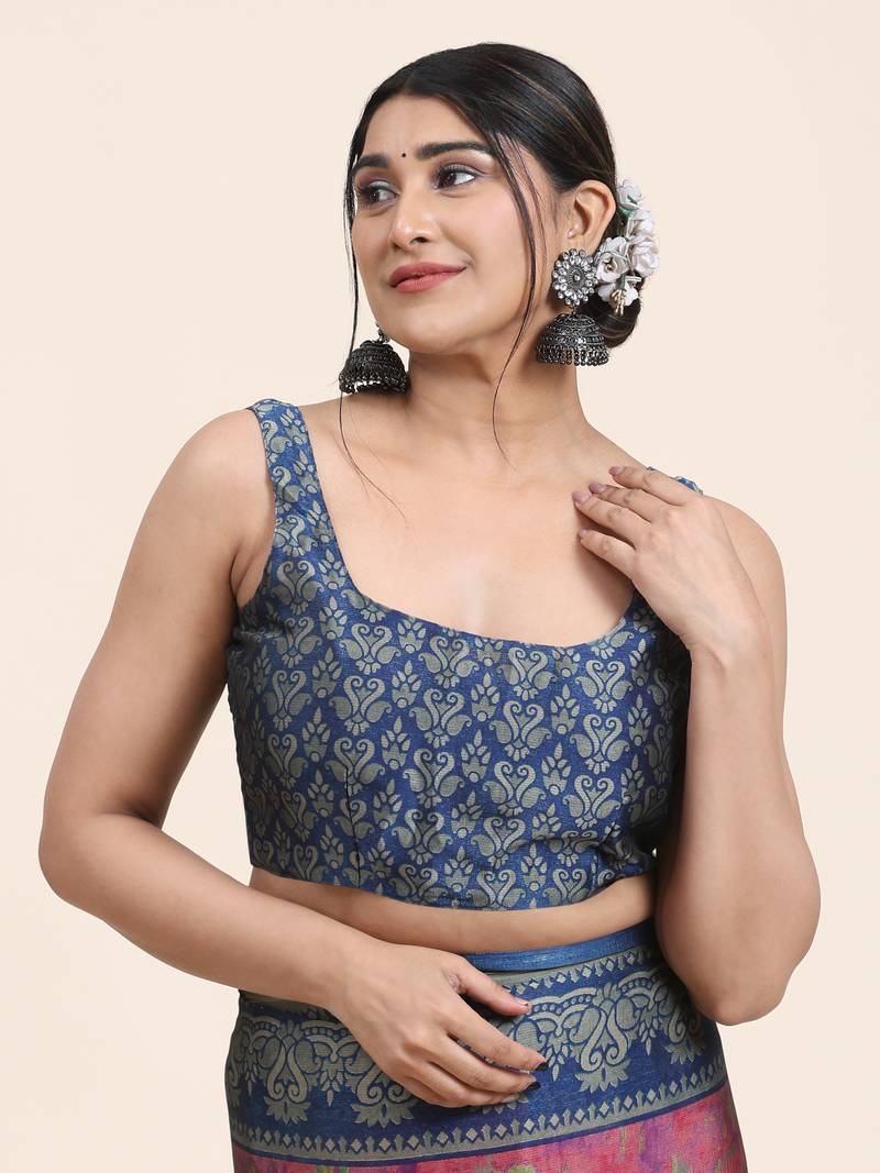  KIIRA PINK   Printed  Chiffon ART SIK SAREE