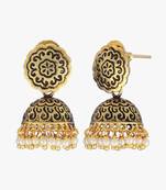 Women 24ct gold-plated hancrafted dome shaped jhumki