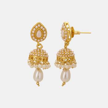 Women 24ct gold-plated hancrafted dome shaped jhumki 2