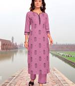 Style Samsara Foil Printed cotton blend kurti with pant