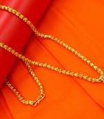Golden gajara chain necklace with pendant
