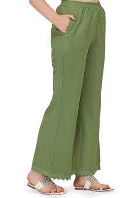 Green Schiffily Georgette  Kurta pant and Palazzo Set 6