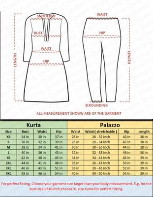 Coffee Printed Cotton Women's Kurta and Palazzo Set 5