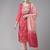 Aarika womens gajri-peach colour cotton blend embroidery kurti & pant set