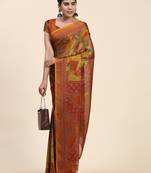 PUSPA 2   Printed  GOLD ART SIK SAREE
