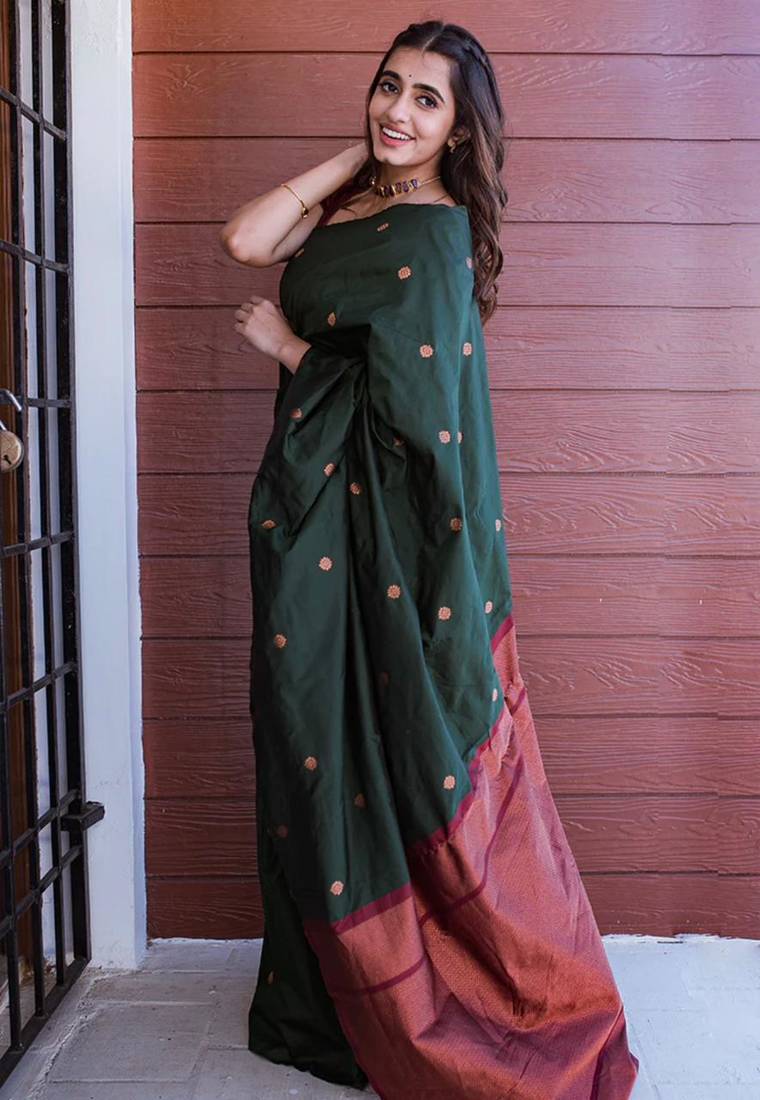  Rani Silk Blend Sarees With Blouse