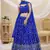 BLUE SEQUINS AND ZARI EMBROIDERED GEORGETTE FESTIVE & PARTY WEAR SEMI STITCHED LEHENGA CHOLI