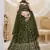 GREEN SEQUINS AND ZARI EMBROIDERED GEORGETTE FESTIVE & PARTY WEAR SEMI STITCHED LEHENGA CHOLI
