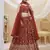 RED SEQUINS AND ZARI EMBROIDERED GEORGETTE FESTIVE & PARTY WEAR SEMI STITCHED LEHENGA CHOLI