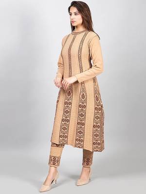 Designer winter woolen kurti with plazzo set(free size) 1