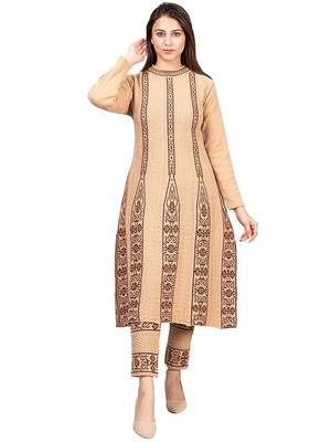 Designer winter woolen kurti with plazzo set(free size) 5