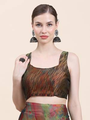  PUSPA RUST   Printed  Chiffon  ART SIK SAREE 4