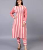 Designer winter woolen kurti with plazzo set(free size)