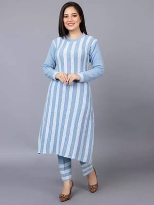 Designer winter woolen kurti with plazzo set(free size) 4