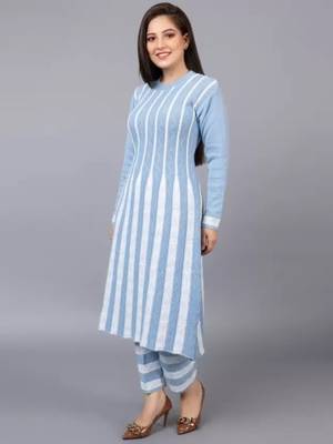 Designer winter woolen kurti with plazzo set(free size) 2