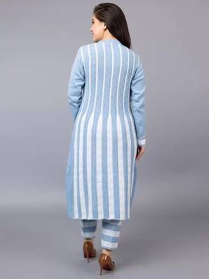 Designer winter woolen kurti with plazzo set(free size) 4