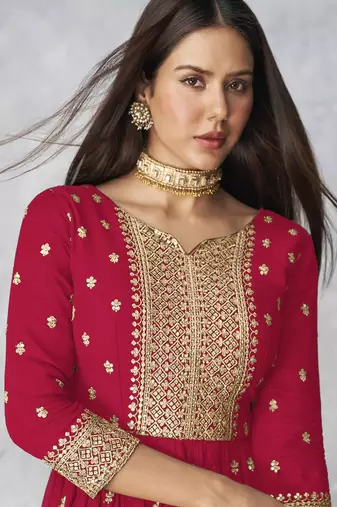 Pink Color Nyra Cut Kurta Sharara and Dupatta Set Readymade Kurta sharara Set