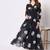 Elegant Georgette Digital Printed Black Gown