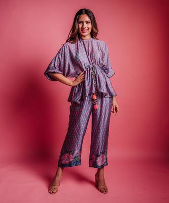 Dessert blue bellflower co ord set 1
