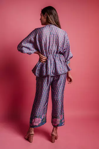 Dessert blue bellflower co ord set