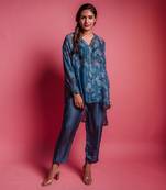 Dessert blue maison des fleurs zipper shirt