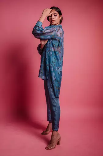 Dessert blue maison des fleurs zipper shirt