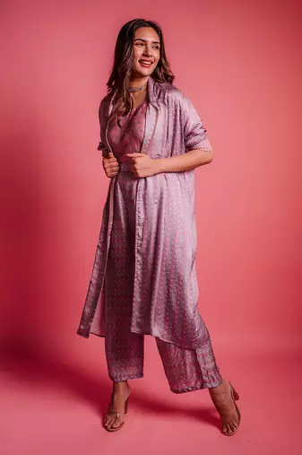 Dewberry mauve mauve bolt jacket set
