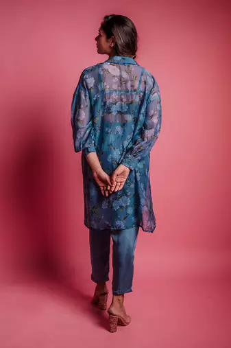 Dessert blue maison des fleurs zipper shirt