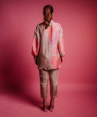 Champagne beige caramel peony shirt 4