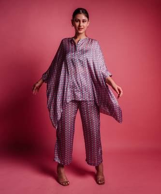 Dessert blue cubic co ord set 4