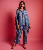 Dessert blue blue daisy co ord set