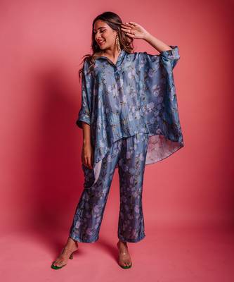 Dessert blue blue daisy co ord set 2