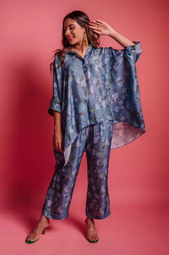 Dessert blue blue daisy co ord set