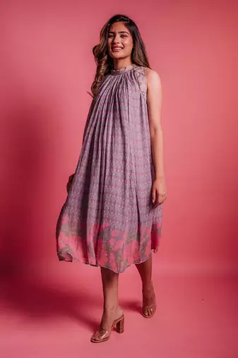 Dewberry mauve posy dress