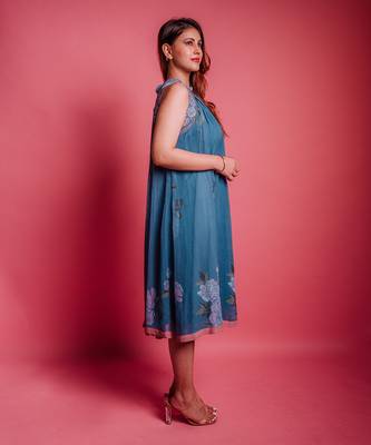 Dessert blue boutonniere dress 3