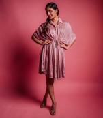 Champagne beige trigonic dress