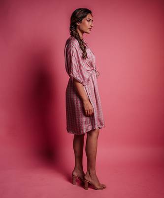 Champagne beige trigonic dress 3