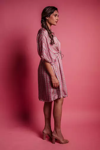 Champagne beige trigonic dress