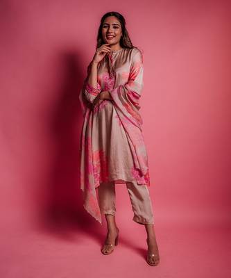 Champagne beige bud kurta set 2