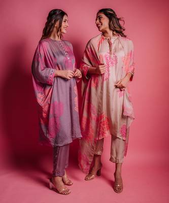 Champagne beige bud kurta set 5