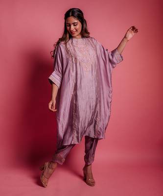 Dewberry mauve rouge kurta set 3