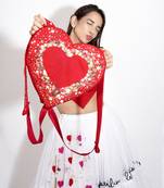 Red heart shaped bag