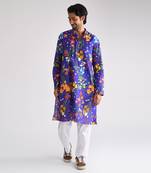 Purpal printed kurta set