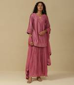 AARKE Pink embroidered kurta set
