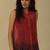 Red shibori printed shirt with camisole