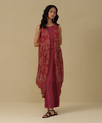 AARKE Red printed co ord set 1