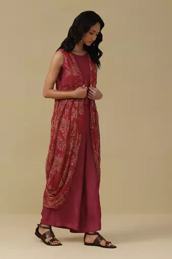 AARKE Red printed co ord set