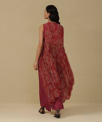 AARKE Red printed co ord set 4