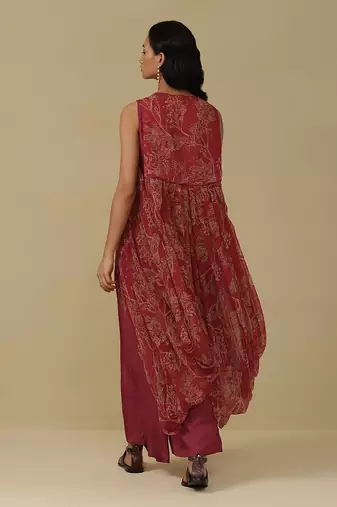 AARKE Red printed co ord set