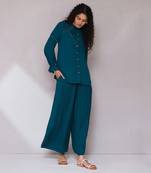 AARKE Teal solid co ord set